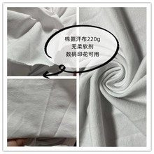 32S精梳棉氨纶汗布漂白色无柔软剂硅油可数码印花直喷针织弹力布