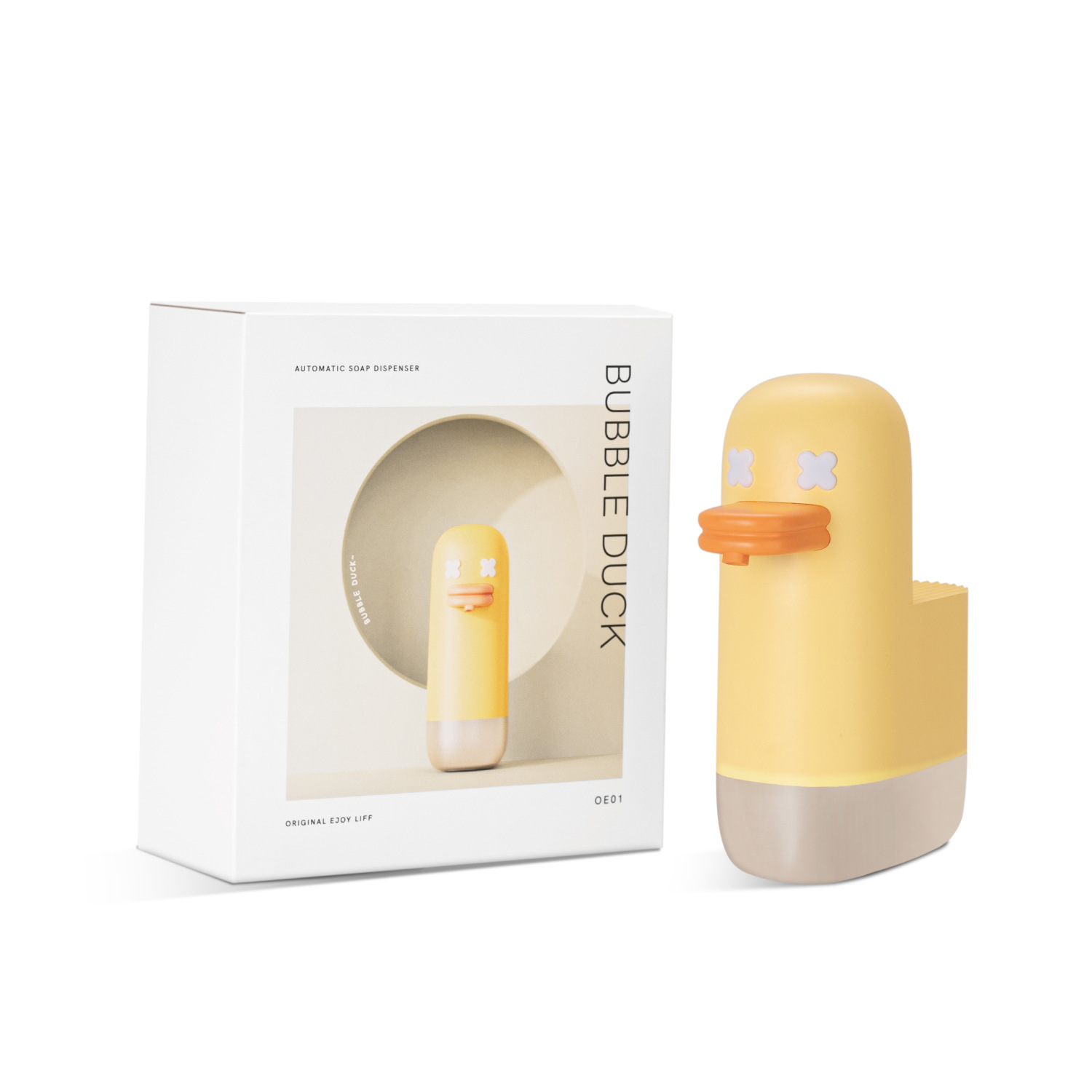 Nueva esterilización desinfectante de manos burbuja pato inducción automática dispensador de jabón de espuma USB carga táctil-libre niños