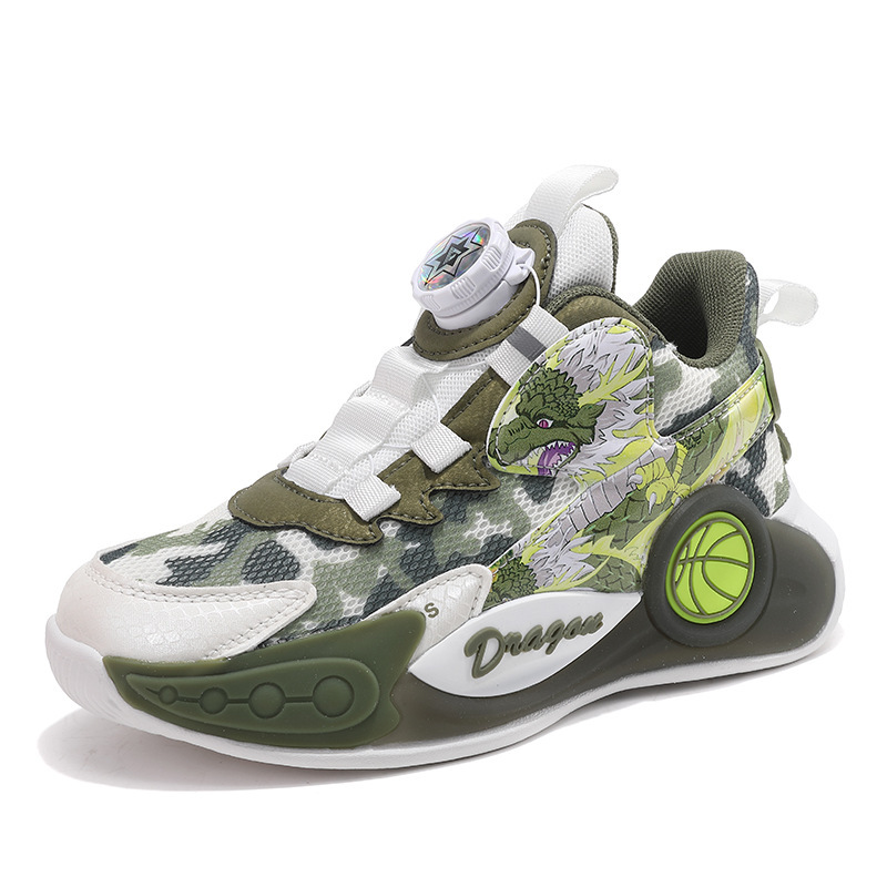 Basketbalschoenen voor jongens met draaisluiting en mesh_voghion.com