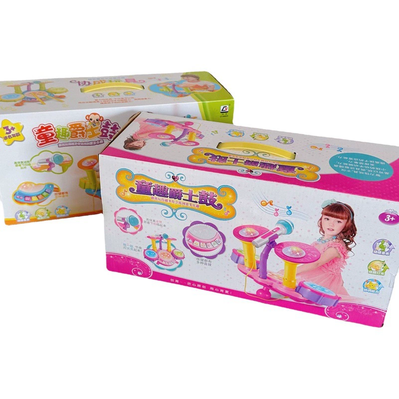 Игрушечный барабан Xiecheng, музыкальный инструмент, набор барабанов, игрушечный джазовый барабан, для раннего развития, музыкальное обучение, 6002, имитация электронного барабана