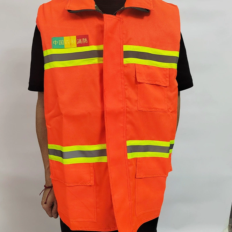 Оптовая продажа одежды для лесного пожаротушения, реверсивной противопожарной одежды для экстренного спасения и пожаротушения, двустороннего огнестойкого камуфляжного защитного жилета.