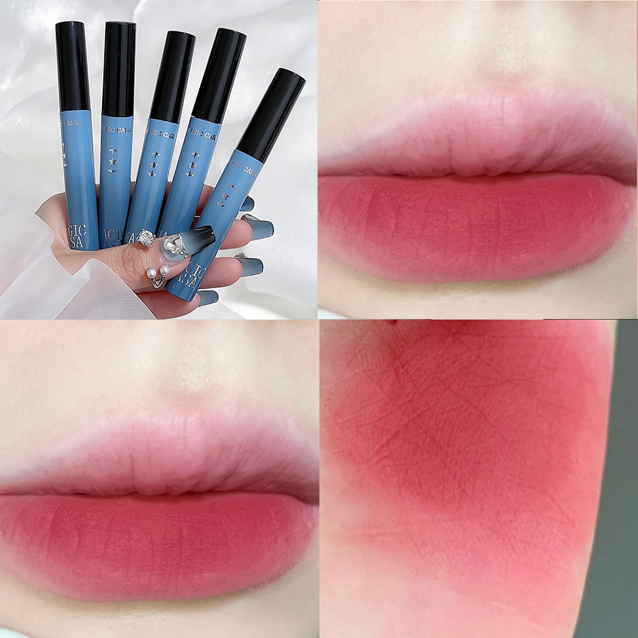 MAGIC CASA Five-piece Lip Gloss Set, Starry Sky Lip Gloss Set, Matte and Glossy Lipstick undefined