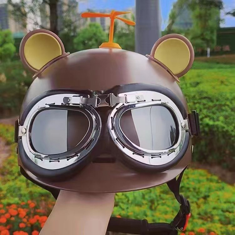 갈색 - 곰 귀 - 투명 거울