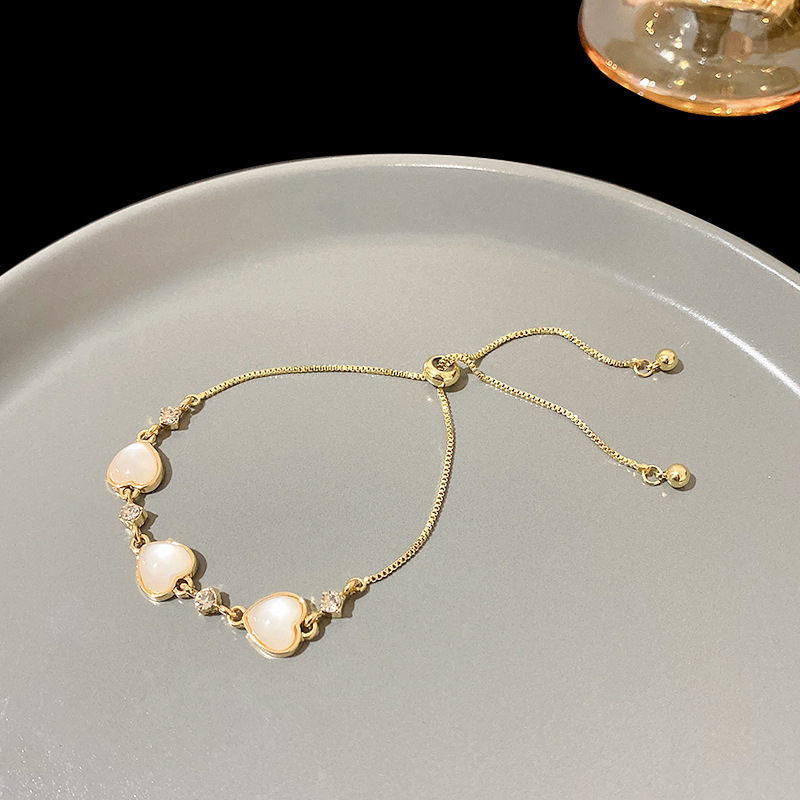 S352 골드~캣츠아이 러브팔찌