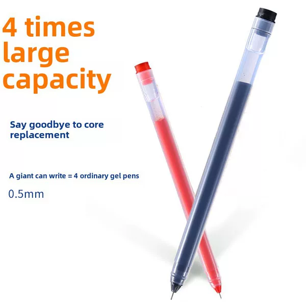 Giant can write gel pen large capacity Syringe Pen red and blue carbon water pen sign pen 0.5mm student examination wholesale