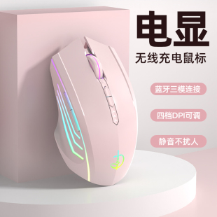 Bluetooth Wireless Mouse Silent Silent Rechargeable Gaming E-Sports Desktop Laptop for Boys and Girls Tongti