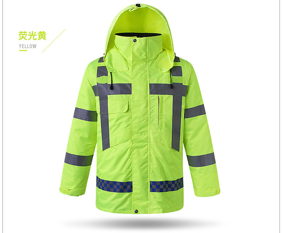 冬季加厚防寒服道路交通路政安全棉服內膽可脫卸廠家直銷反光棉衣