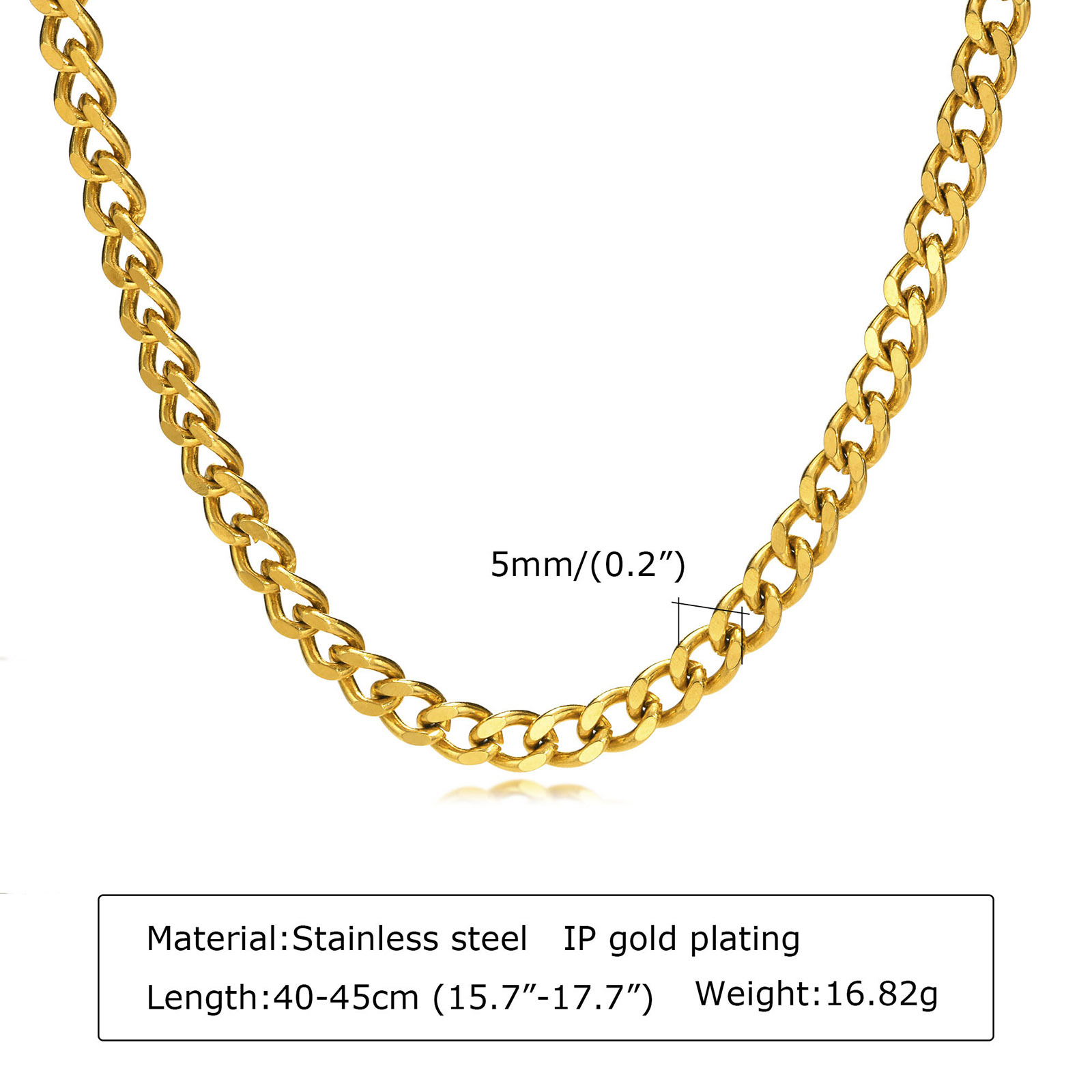 Fashion Solid Color Stainless Steel Necklace Plating Stainless Steel Necklaces_colorza_1