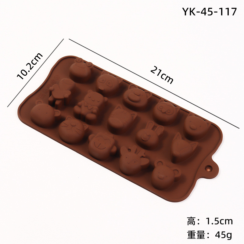Molde de Silicona para Chocolate DIY, Multiuso con Formas de Dibujos Animados para Repostería