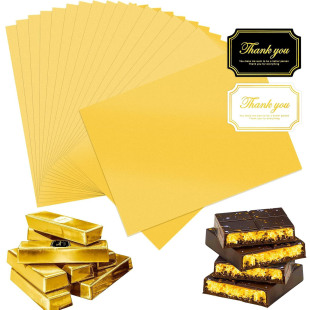 Dubai chocolate gold foil wrapping paper candy wrapping paper 100 a set of thank you stickers