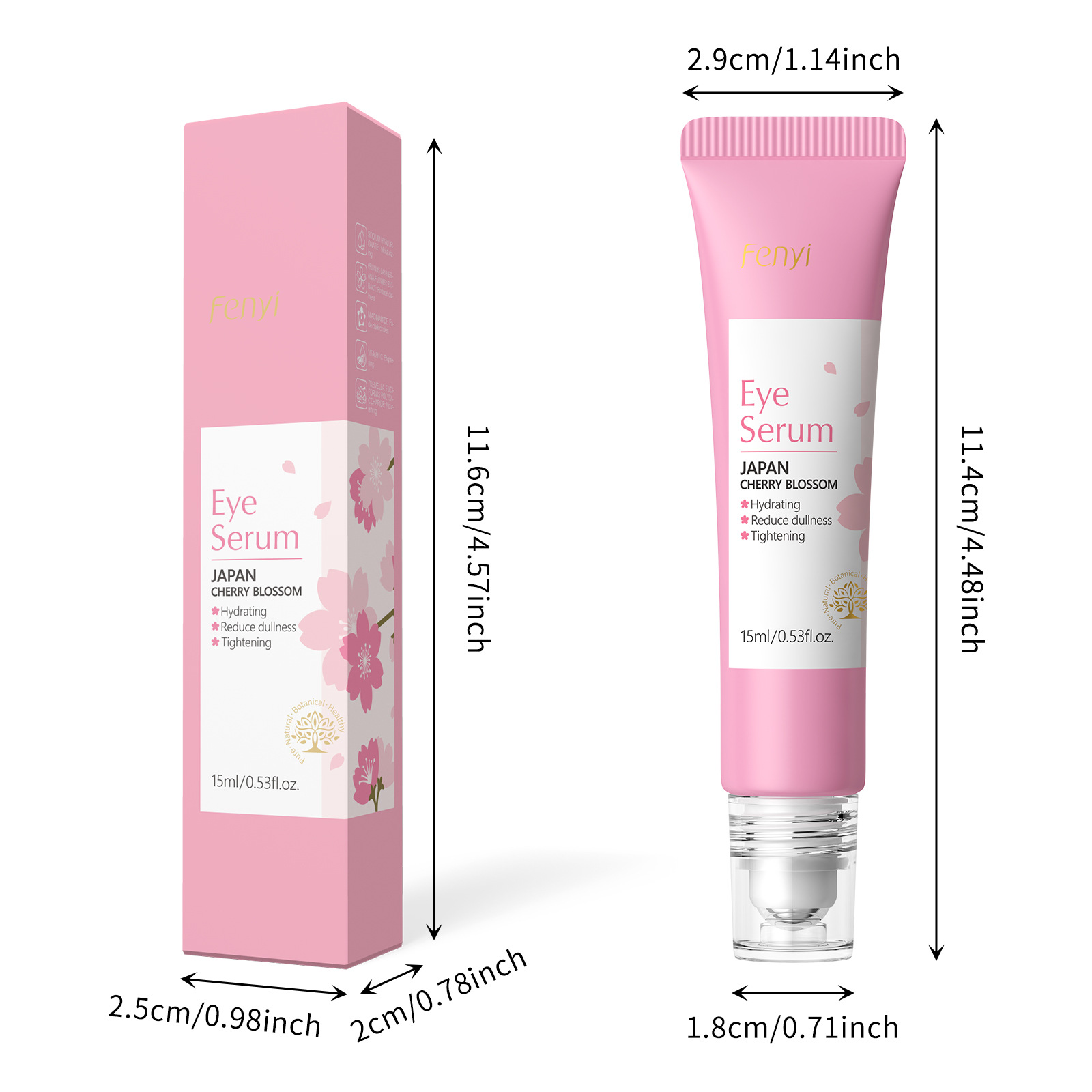 Cross-border Fenyi Cherry Blossom Eye Serum 15ml Hydrates, moisturizes and cares for the skin around the eyes. Manufacturer's supply details Picture