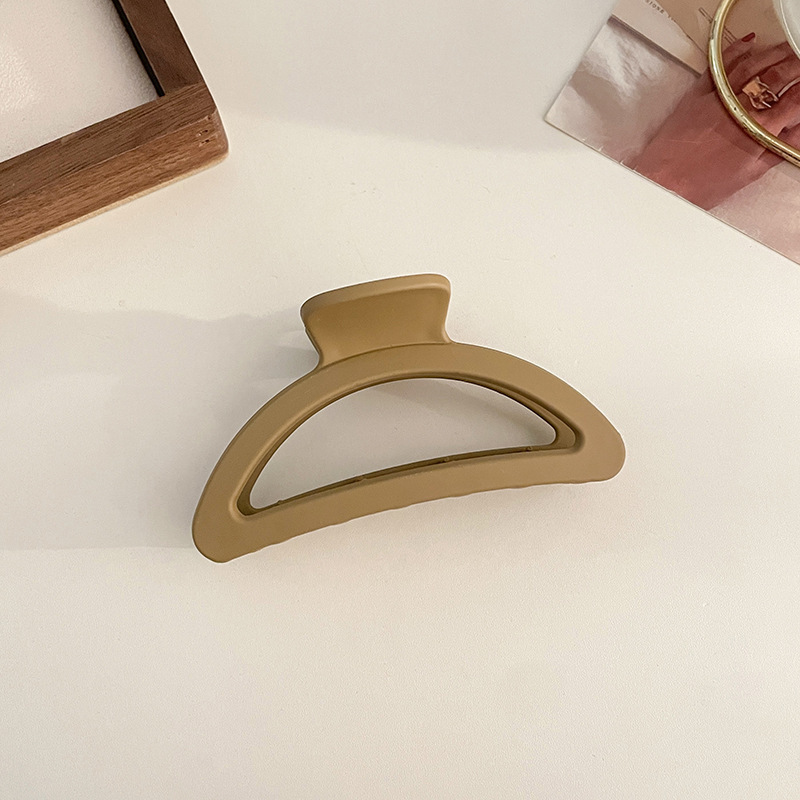 Accesorios para el cabello de pinza de tiburón de acrílico grande de Corea, clip de agarre para el cabello de disco simple, tocado de horquilla de cabeza femenina al por mayor