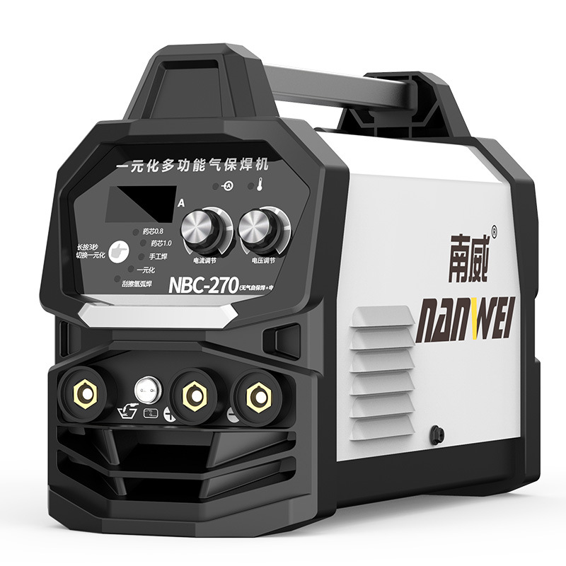 Nanwei 270 alta gama de tres usos reforzado concha nueva máquina de soldadura sin gas de doble protección 220v toda la industria de cobre