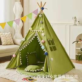 新款儿童帐篷儿童过家家分床睡小城堡多颜色印第安游戏屋摄影帐篷