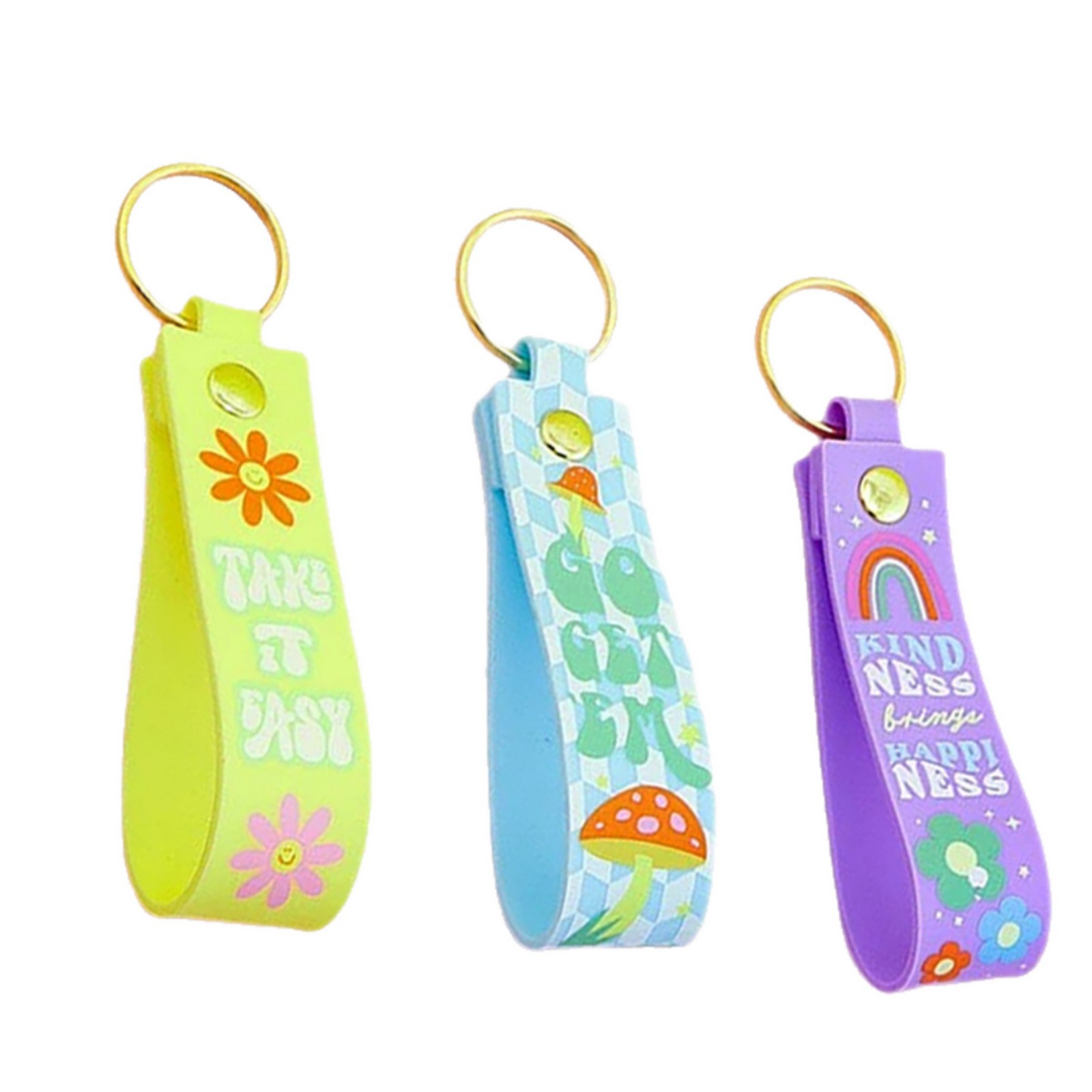 Fábrica transfronteriza venta caliente llavero de silicona impresión de transferencia térmica creativa de dibujos animados llave de silicona colgante pequeño regalo en stock