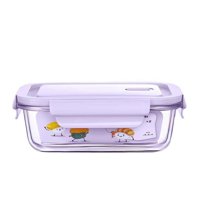 Caja de almuerzo de vidrio para oficina 2025 nuevo calentamiento de microondas resistente a altas temperaturas empaque con cubierta caja de almuerzo aislante