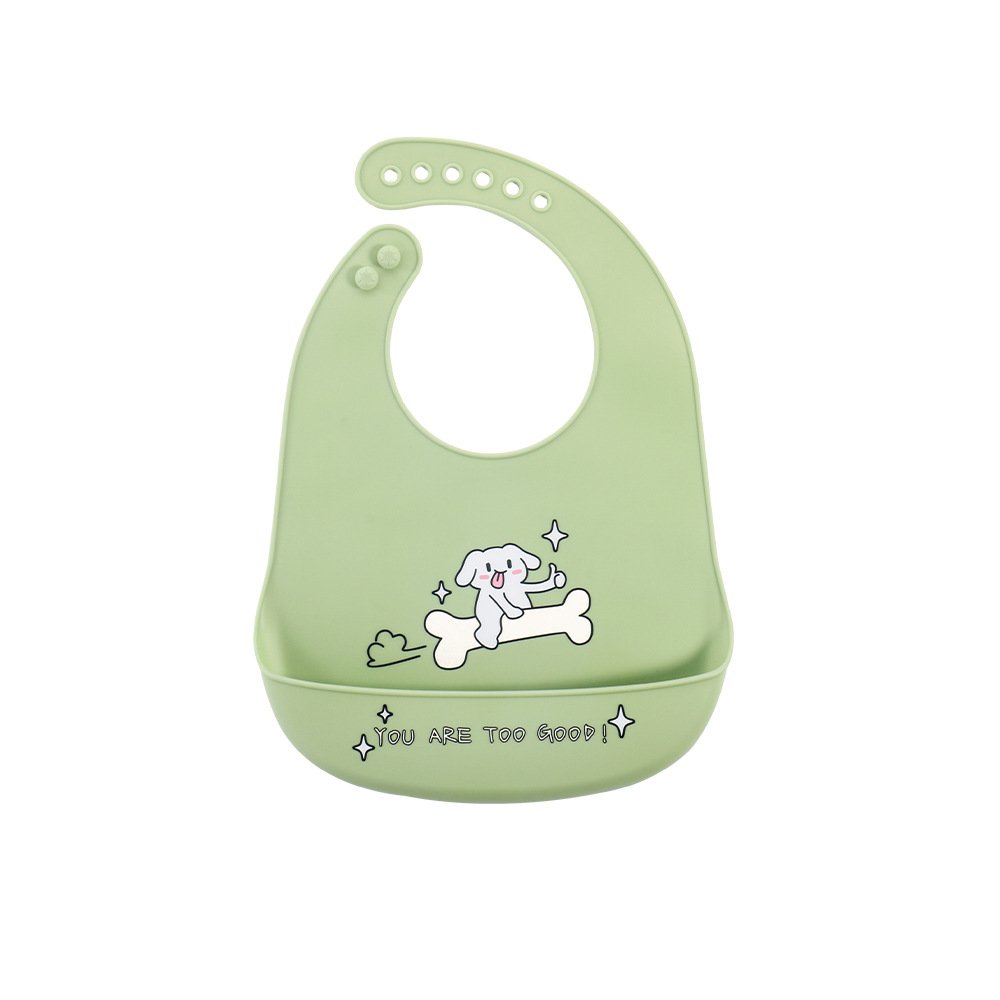 클리어 그린 도그 플랫 턱받이