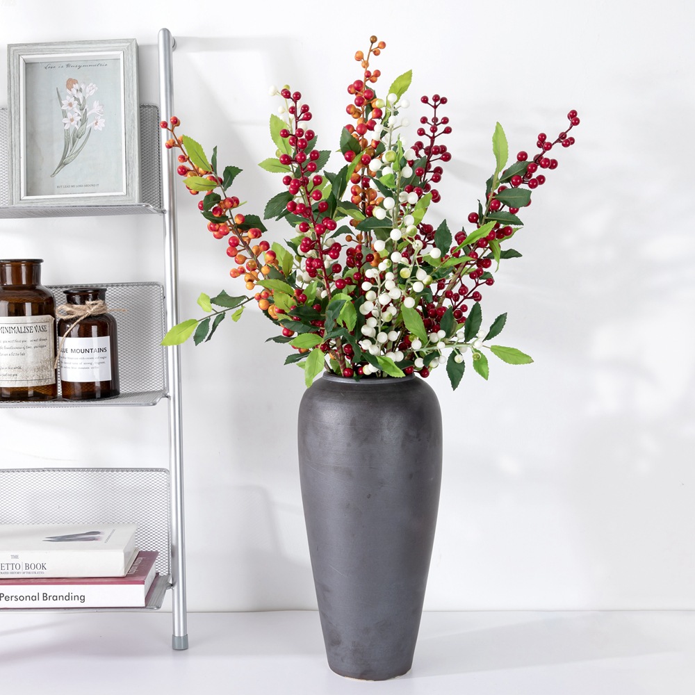 聖誕漿果小清新廠家批發仿真花假花外貿插花婚慶家庭裝飾MW30000