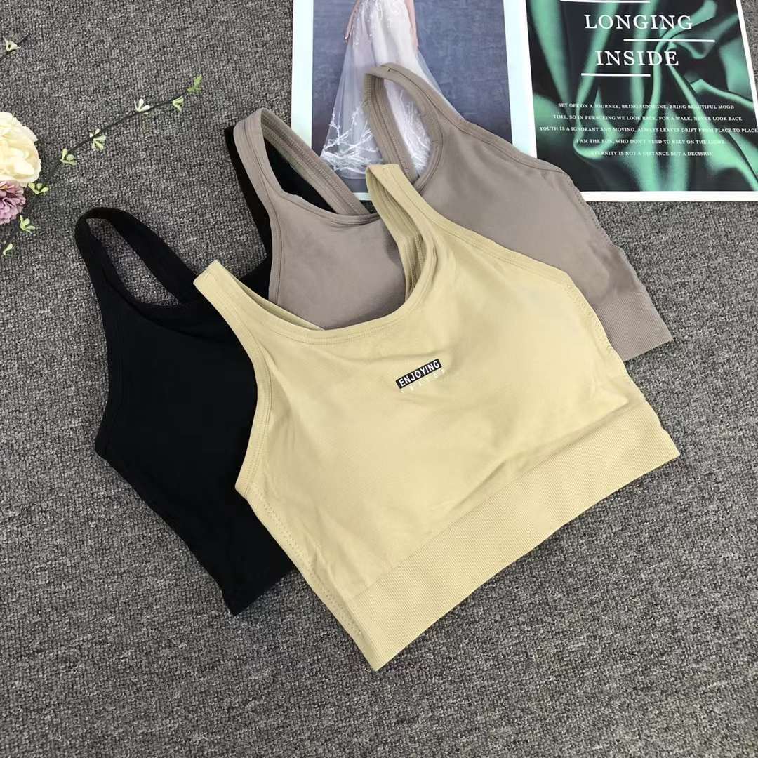 Nuevo chaleco sin costuras de alta elasticidad de alta calidad de dama sin anillo de acero bra de yoga ropa interior deportiva mujer al por mayor