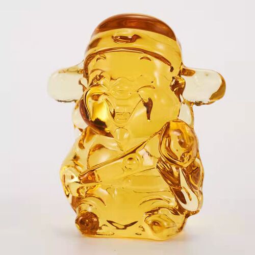 Factory direct sales crystal five-way God of Wealth, glass Jucai home decoration ornaments, opening gifts, living room decorations
