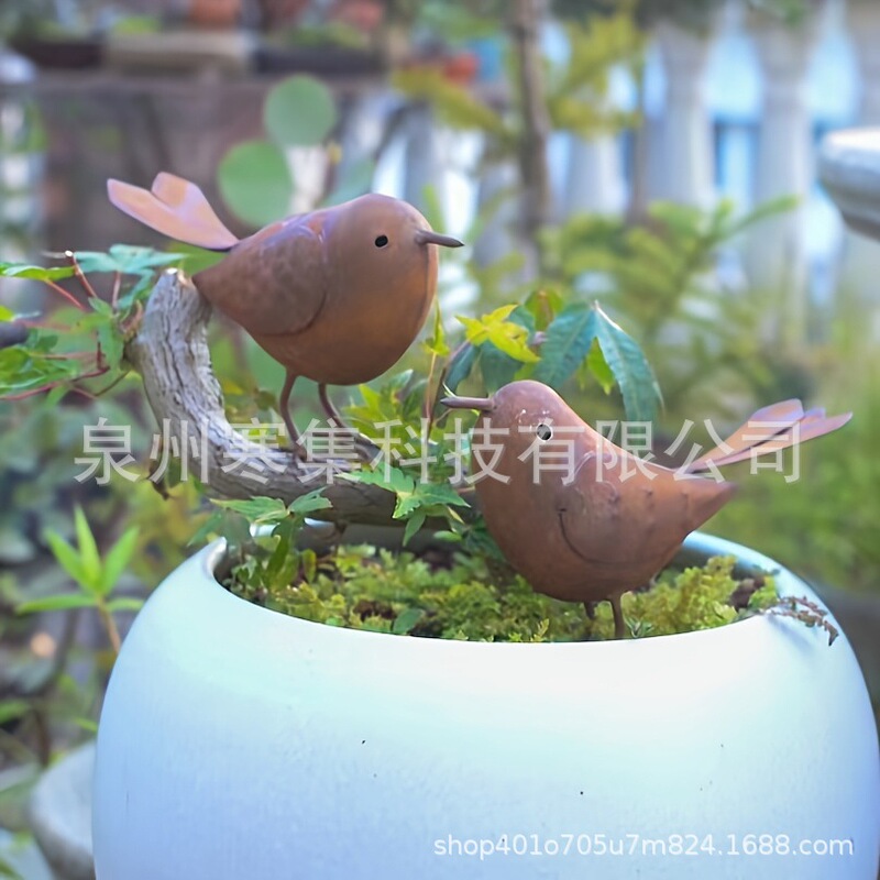 Cross-Border Popular Metal Crafts: a Pair of Iron Bird Statues, Home Decoration Ornaments, Garden Bird Statues Cross-Border Popular Metal Crafts: a Pair of Iron Bird Statues, Home Decoration Ornaments, Garden Bird Statues