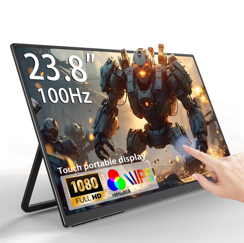 23.8inch Touchscreen Portable Display Fhd120Hz Mobile Gaming Live Streaming Extended Screen Ips Secondary Screen