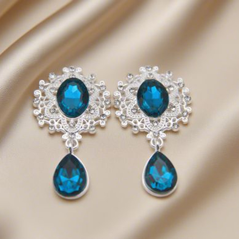 国境を越えた売れ筋 45*25 ミリメートル合金ラインストーンブローチ DIY リボンアクセサリー衣類手作りジュエリーアクセサリー直接バッチ