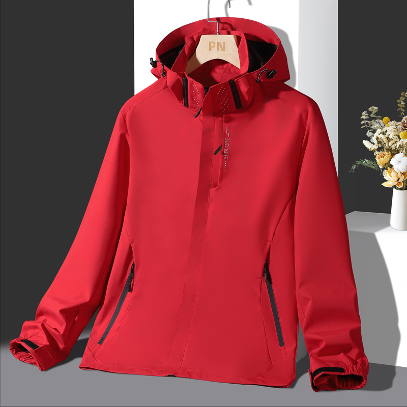 Hombres y mujeres misma primavera, otoño e invierno con capucha suelta casual nuevo 2023 impermeable cálido a prueba de viento chaqueta image 8
