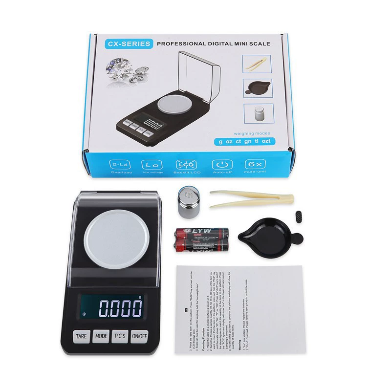 Высокоточные ювелирные весы 0001 г точность G Взвешивание помады порошок электронные весы мг Взвешивание малых весов
