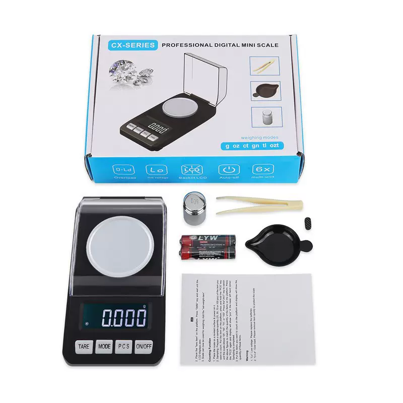 厂家直销珠宝秤0.001g克称重口红药粉电子秤毫克称小型天平秤批发