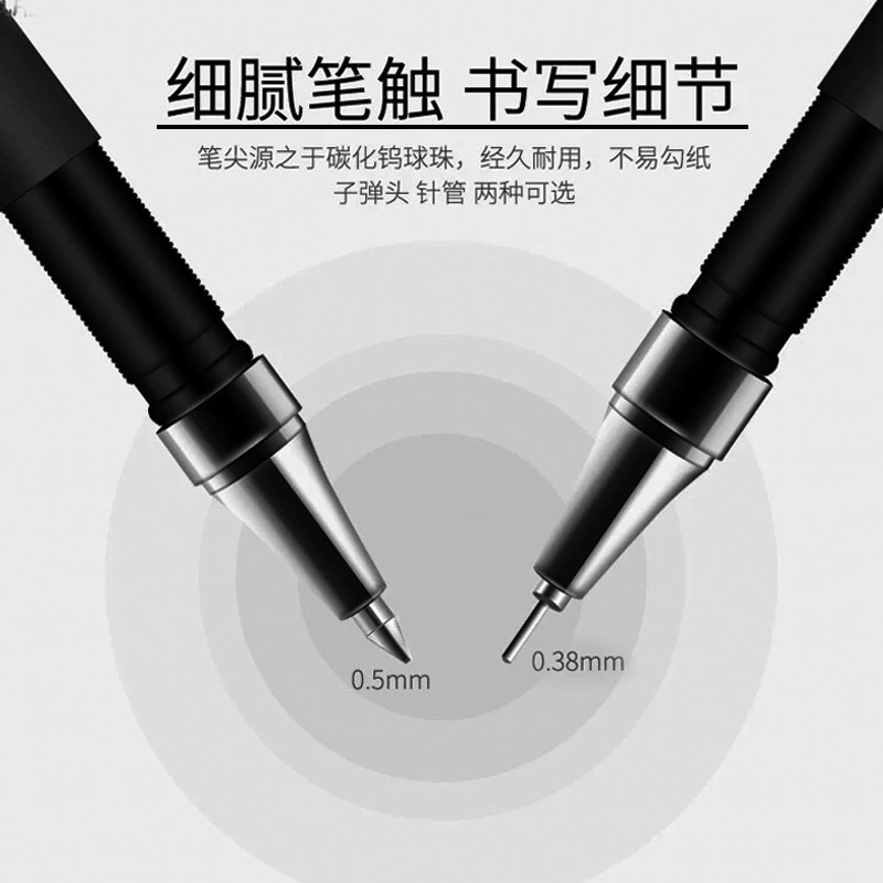 Матовая ручка Гламбовая ручка GP380 офисный экзамен для студентов с ручкой для бизнес-подписи шариковая ручка черная углеродная ручка