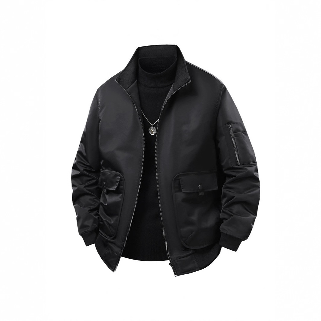 New Overalls Multi-bag Jacket Spring And Autumn Jacket Lapel Jacket_voghion.com