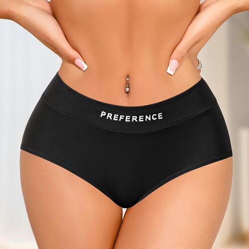 Cross-border best-selling sexy Maillard women's underwear cotton mid-rise triangle pants invisible breathable European and American plus-size sports