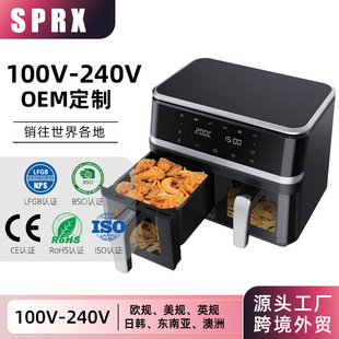 Cross-Border Customized Air Fryer Visual Model 8018D American and European Standard Air Fryer Electric Fryer for Home Use