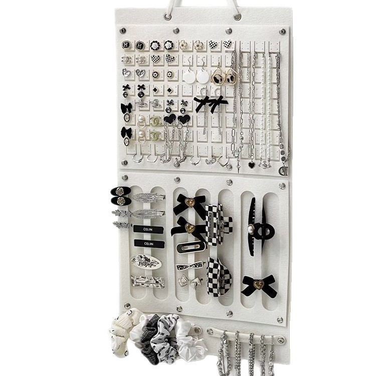 simple colgar clip para el cabello corda para el cabello almacena bolsa colgante clip de tiburón casero collar caja de joyería colgante pared