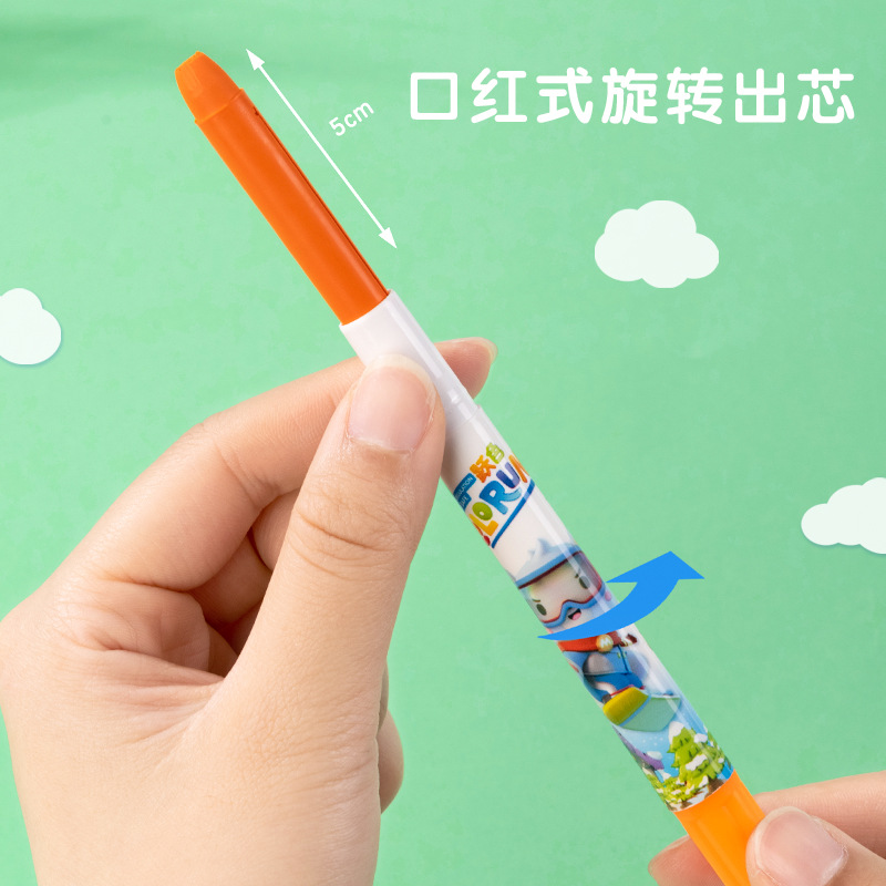 Crayones Giratorios de Pastel al Óleo Lavables de Secado Rápido para Pintura Infantil