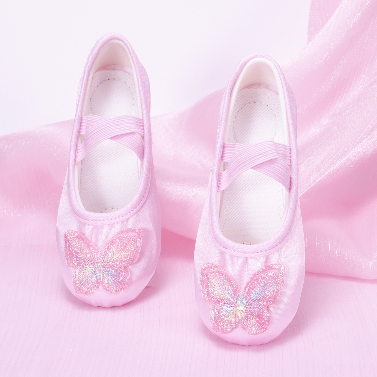 Little Fresh Big Bow Kidsren's Dance Shoes Soft Sole Dance Shoes Cute Girls Ballet Cat Claw Shoes 8065