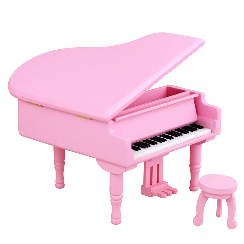 木质钢琴音乐盒八音盒家居摆件工艺品创意礼品送同学老师生日礼物