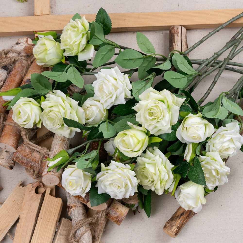 婚慶玫瑰花仿真花INS風植物盆景裝飾品植物牆花牆玫瑰花MW15190