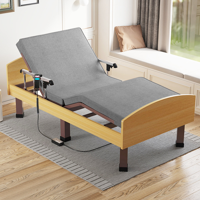 Remote control electric elderly single bed self-care bed armrest guardrail aging-resistant furniture Jing nursing home solid wood bed Remote control electric elderly single bed self-care bed armrest guardrail aging-resistant furniture Jing nursing home solid wood bed