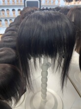 假刘海发箍女一体全真人发补发洋气减龄遮白发头顶水钻发箍假发片