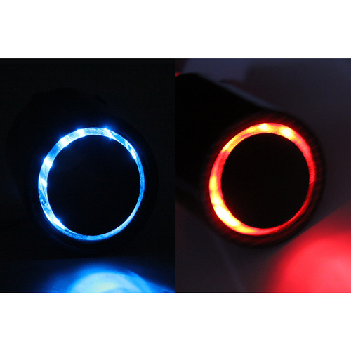 Car modified carbon fiber luminous tail throat with high temperature resistant LED light modified car exhaust pipe fire-breathing tail throat