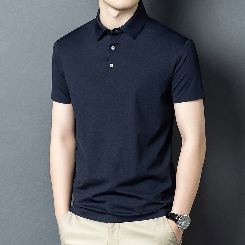 Silk summer casual breathable classic polo
