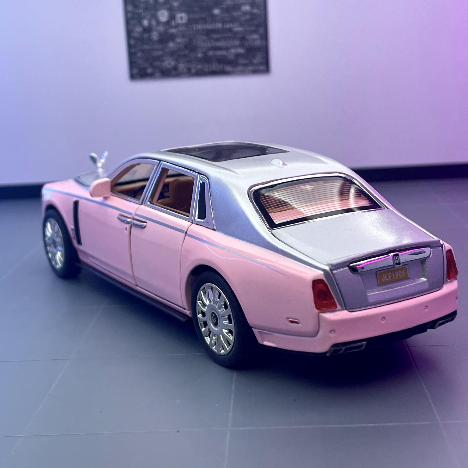 Weili simulación modelo de coche de aleación 1:24 rollos Phantom tire hacia atrás con sonido y luz modelo de coche de juguete para niños colección de decoración