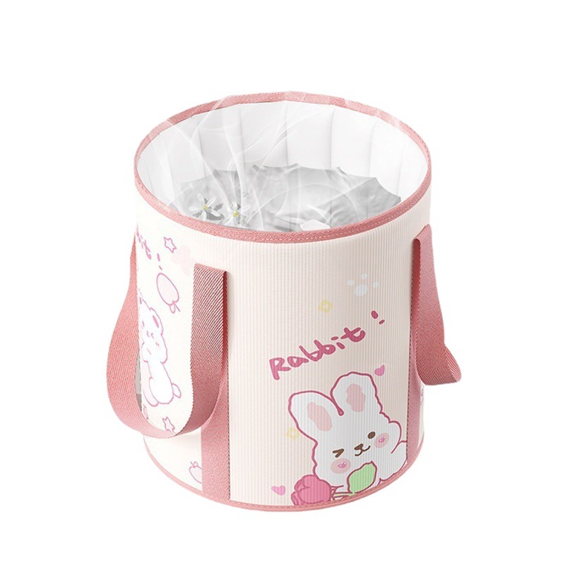 In stock folding foot bath bucket over calf household portable insulated deep bucket thickened cartoon foot bath with lid foot bath bucket