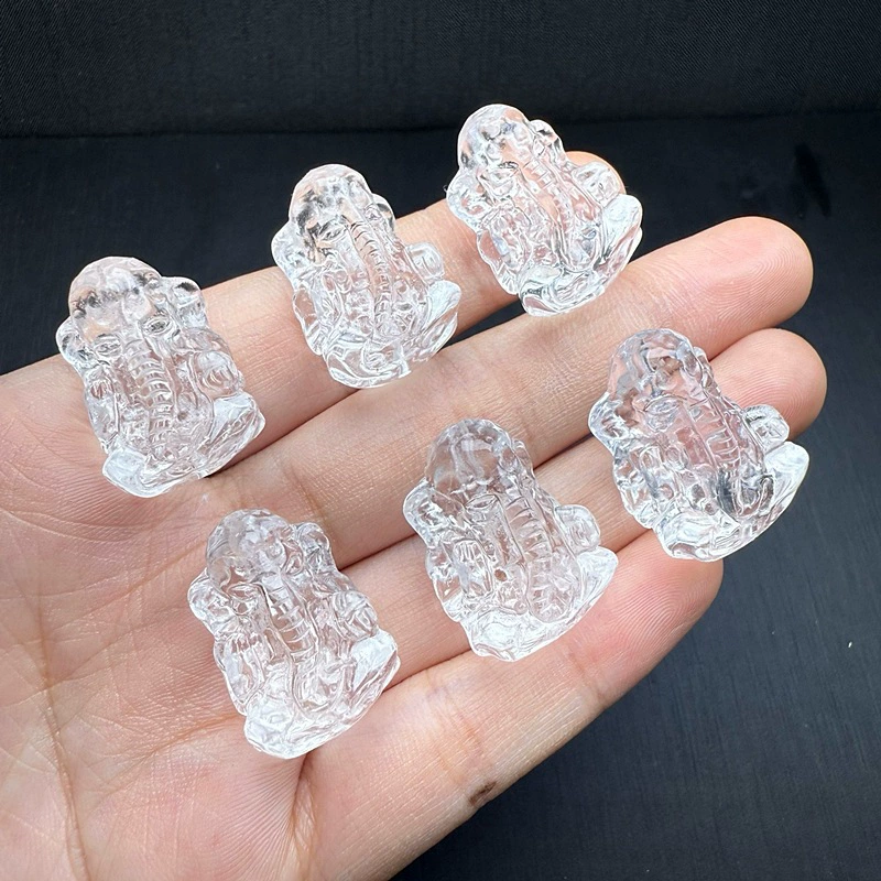Кулон из белого кристалла цитруза слон дыра ледяная резьба DIY ожерелье подвеска браслет аксессуары