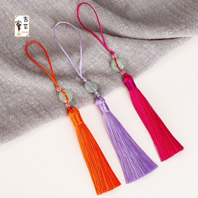 7厘米小平安扣流苏穗子挂饰书签U盘服饰辅料配件挂穗吊坠厂家批发