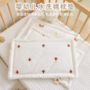 Baby Class A Pillow Pillow for Newborn Pure Cotton Doudou Velvet Flat Pillow for 0-12 Months Baby Anti-Spitting Pillow Pillow for Four Seasons General