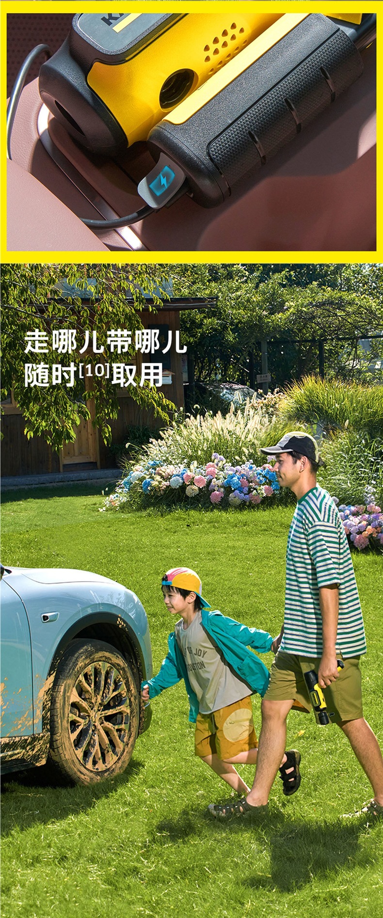 German Karcher Portable Wireless Car Washer 2026 New Model Powerful Pressurized Handheld Household Car Wash High-Pressure Water Gun