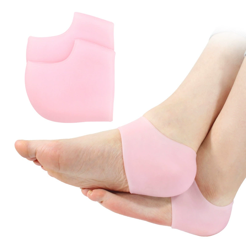 Оптовая продажа силиконовый чехол для защиты каблука отбеливающий увлажняющий мужской и женский трещинный носки 2.5mm непористый чехол для каблука SEBS